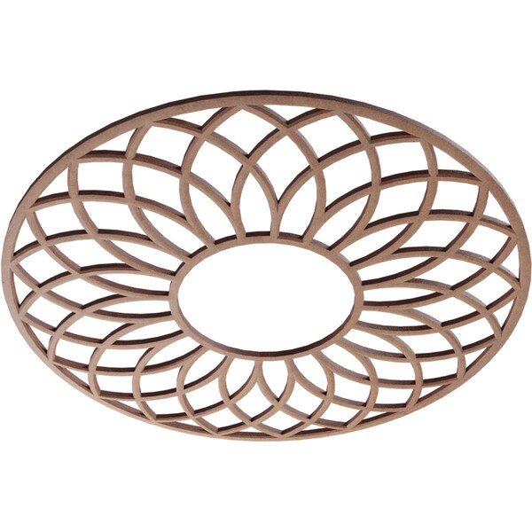 Cannes Wood Fretwork Pierced Ceiling Medallion, Wood (Paint Grade), 18OD X 6 1/8ID X 1/4T